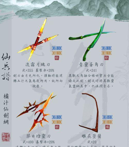 仙剑四装备攻略（穿梭九州，全面掌握装备精要，成就仙侠传奇！）